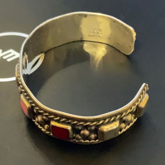 Vintage sterling Southwestern bracelet  - Picture 4 of 5